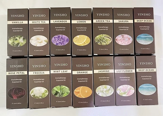 Kit com 13 Essências Aromáticas Solúveis em Água – Para Humidificador, Aromaterapia, Sprays, Difusores e Desodorização